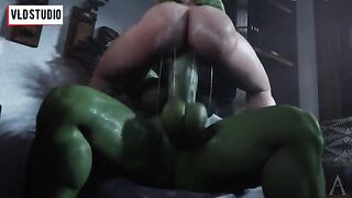 Futanari version of Marvel heroes are fucking like crazy in this hot scene