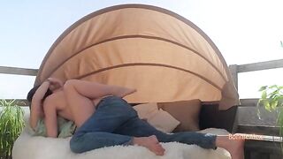 A loving couple over 30 having intimate sex, showcasing real passion and connection