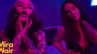 Two submissives are having fun with a new friend today