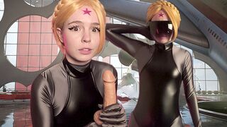 Girl in an atomic suit fucks like a slut in a hardcore scene