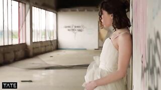 A risky sex adventure in an abandoned building ends with a huge facial