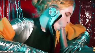 Atomic Heart! Threesome with ballerinas! Femdom - Atomic Heart anime style sex