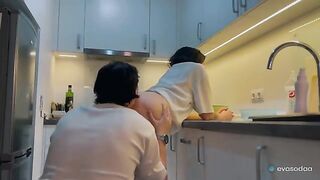 A couple has a deep and passionate homemade sex session