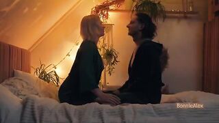A couple has real, passionate sex at their home