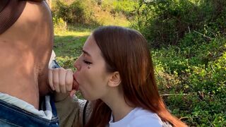 My stepsister is a dick sucking pro, even in public!