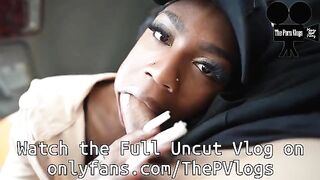 I picked up an Ebony babe and her amazing body in my car