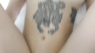 A blonde teen with fake lips seduced a stranger to fuck in her room
