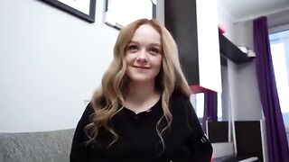 Guy won a bet and fucked his stepsister, getting her to take a deep blowjob