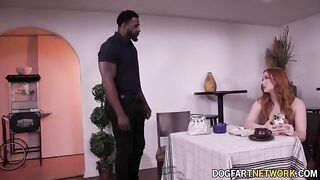 Redhead babe Madison Morgan gets her pussy pounded by Jax Slayer’s BBC