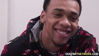 Two black men fucked cute blonde Heather Honey with their huge cocks