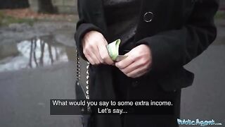 Public agent fucked gorgeous blonde MILF teacher with huge tits outdoors