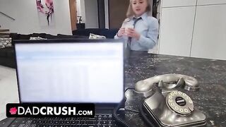 Step daddy creampies the pussy of his thick blonde stepdaughter Eva Nyx