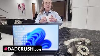 Step daddy creampies the pussy of his thick blonde stepdaughter Eva Nyx
