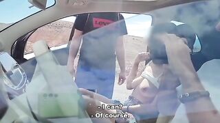Public dick flash with stranger jerking me off and then leaving in the street