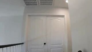 The blonde sneaks her boyfriend to fuck her in POV style
