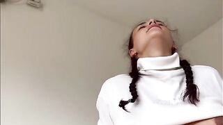 A cute pregnant stepsister gets fucked by her stepbrother hard