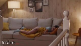 Andrea and Kaira enjoy sensual lesbian sex with a vibrator, embodying the passionate essence of Lesbea