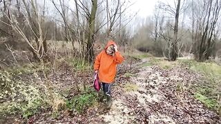 I was walking by the river and got fucked in my ass by my husband’s huge cock