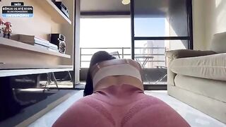 A girl was fucked by her personal trainer without a condom