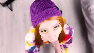 Redhead cutie presented her ass to me after giving a blowjob 4K