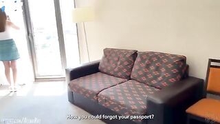 A stepson got his cock sucked by his hot stepmom in a hotel room