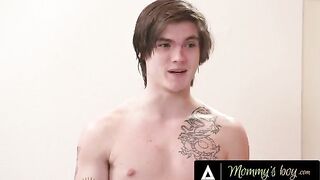The pervert stepson wants to open the sexy MILF Crystal Rush’s ass with his big cock