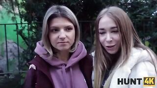 A beautiful girl is getting fucked in front of her boyfriend, a wild Hunt4K scene