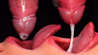 The best blowjob with a condom, the most delicious cum in the mouth!