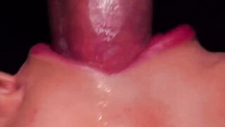 The best blowjob with a condom, the most delicious cum in the mouth!