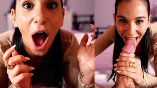 I swallowed a big fat cock and drained his cum - Begging for more