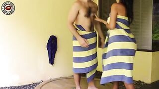The hot couple has amazing sex straight in the bathtub, full of passion