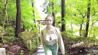 A couple fucked on the mountain top during a rainy day
