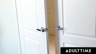 The hot MILF Alexis Fawx spies on her young neighbor Carter Cruise and seduces her
