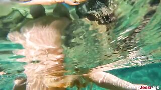 Babe fucked in her ass at the beach with amazing underwater sex