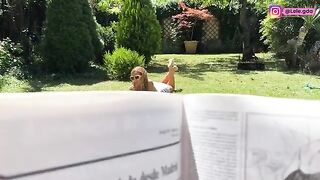I dressed up in FREUTOY in the garden, and my ass got creampie!