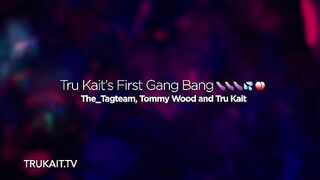 First gang bang experience for young Latina star Tru Kait