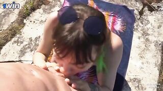 Nudist had to fuck guard of the fort to get out, wow!