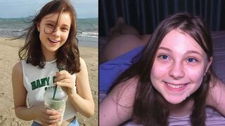 Cute girl from Hiyouth serves as a submissive cumslut on the beach
