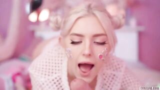 All cute girls like to get hot sperm on their faces, a thrilling finish