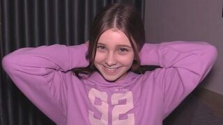 The guy fucked the cute 18yo girl, stretching her hole with intense passion