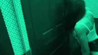 A babe fucked with her roommate in the toilet bar, it was awesome!