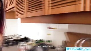 Hot Latina stepmom Mila Garcia cheats on her husband in steamy POV action