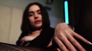A sexy girl with big boobs gets her pussy smeared with oil and fucked