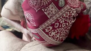 Redhead chubby MILF Summer gets her huge tits covered with beads and cum