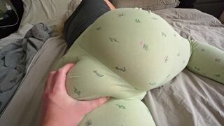 Sensual sex with a thick ass girl when her panties are on the side