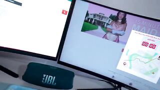 Horny house maid broke my vase, but she paid me back with sex