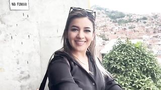 Outdoor sex with blowjob and riding on a cable car