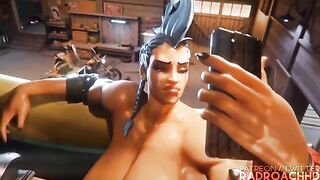 Junker Queen assfucks Mei in intense Overwatch hardcore