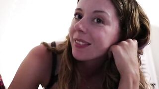 Nadia Foxx gets her pussy railed while reading erotic literature with a vibrator
