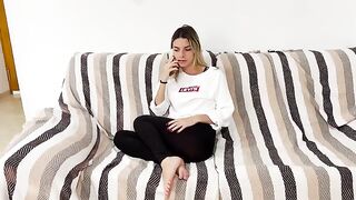 Bored blonde calls her friend to lick and fuck her, an exclusive Italian scene